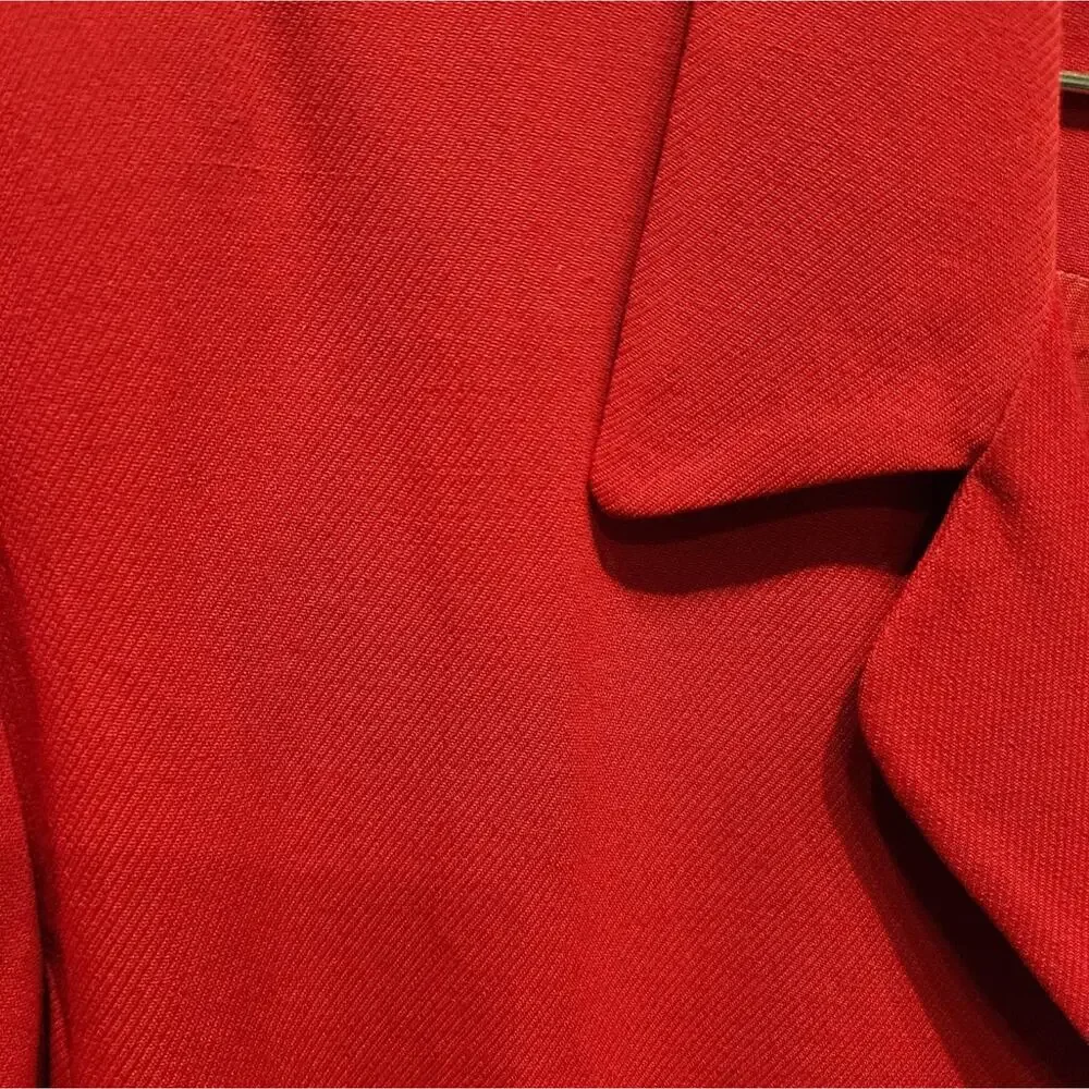 Carol‎ Anderson Red Blazer Jacket Vintage 90's Suit Jacket Women's Size 12